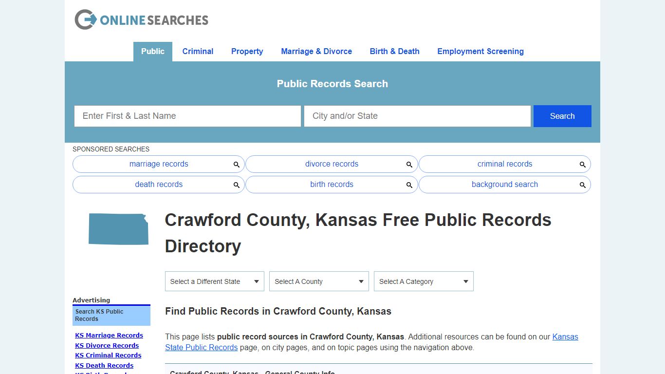 Crawford County, Kansas Public Records Directory