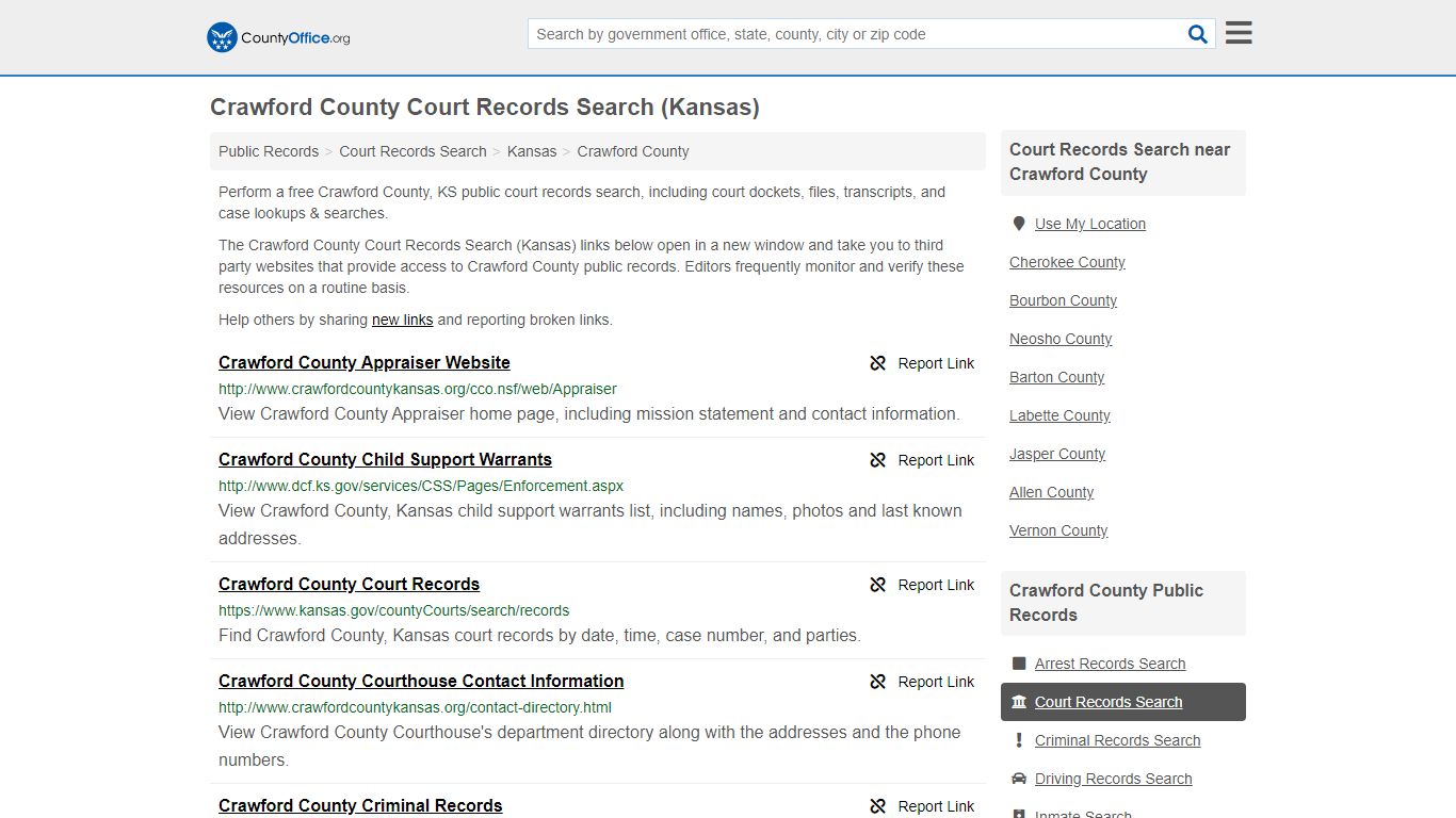 Court Records Search - Crawford County, KS (Adoptions ...