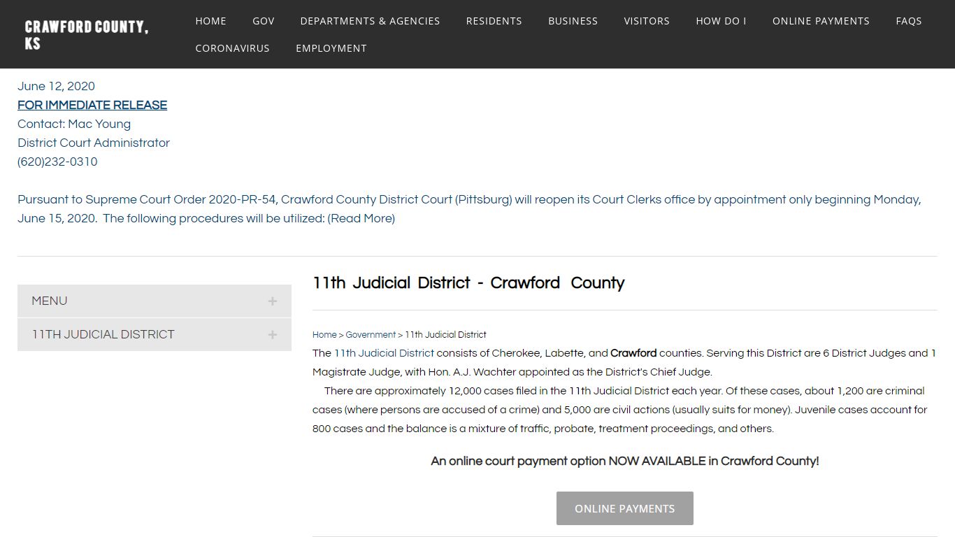 11th Judicial District - CRAWFORD COUNTY, KS